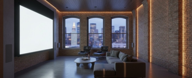 Home Theater Design for Tribeca Lofts: Balancing Industrial Aesthetics with Cinematic Performance